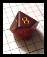 Dice : Dice - 10D - Chessex Half and Half Drk Red and Lt Red with Gold Numerals - Ebay Oct 2009